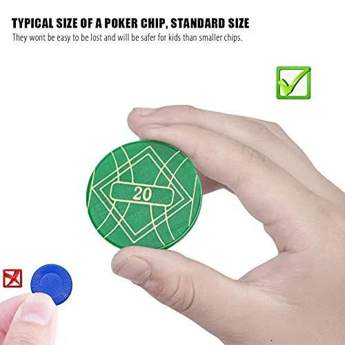 100Pcs Poker Chips with Storage Box for Texas Home Game Nights Learning Counting