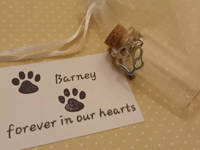 Dog Cat Cremation Ashes Urn lock hair Keepsake Jar Memorial Loss Personalised