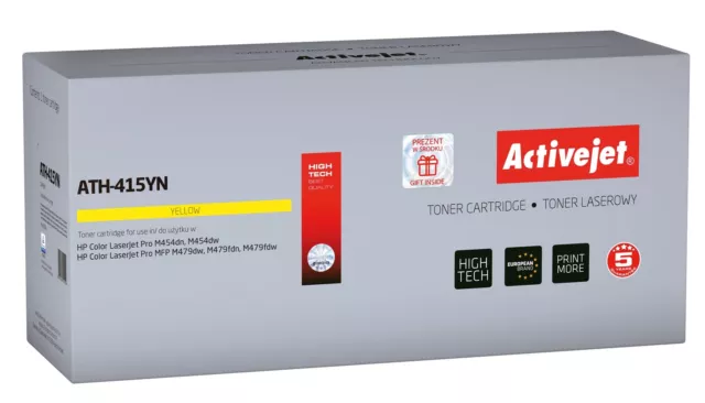 5901443115557 Activejet ATH-415YN Toner für HP Drucker; Ersatz für HP 415A W2032