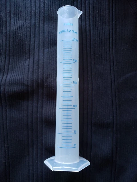 6pack 250ml Graduated Cylinder Plastic Lab Supplies