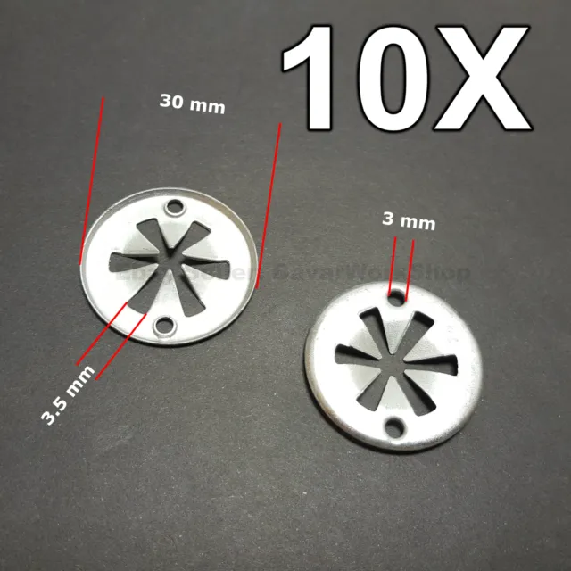 10X Metallscheiben Unterboden Klemmscheiben für Audi VW Skoda Seat Ford Porsche