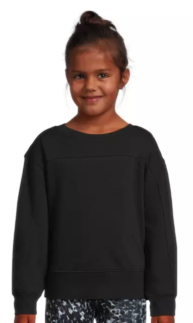 Athletic Works Girls Fleece Sweatshirt Size L (10-12) Black Color NWT