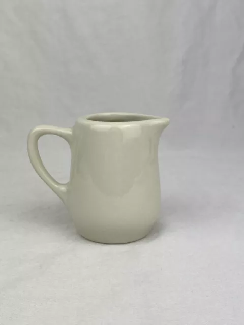 Hall White Ceramic Mini Pitcher Creamer Syrup Made In USA Restaurant Ware