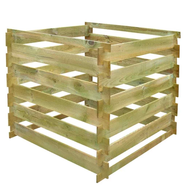 Kompostbehälter Holz 90x90x85cm Holzkomposter Kompost Steckkomposter vidaXL