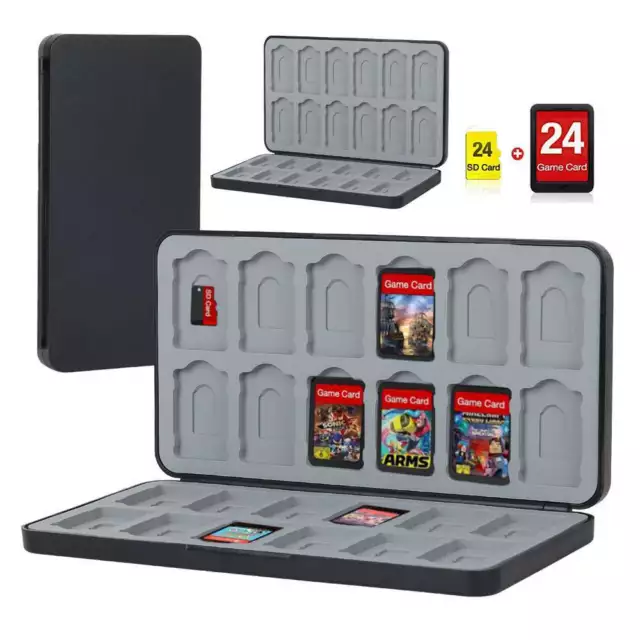 24 In 1 Game Card Case Holder Storage Box Travel Carry Cover For Nintendo Switch