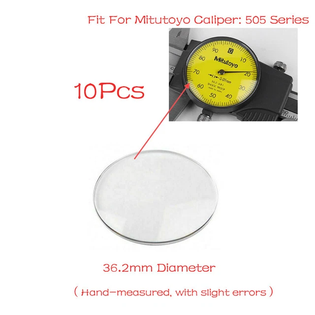 Mitutoyo Dial Caliper Replacement Accessories Crystal Cover Lid For 505 Series