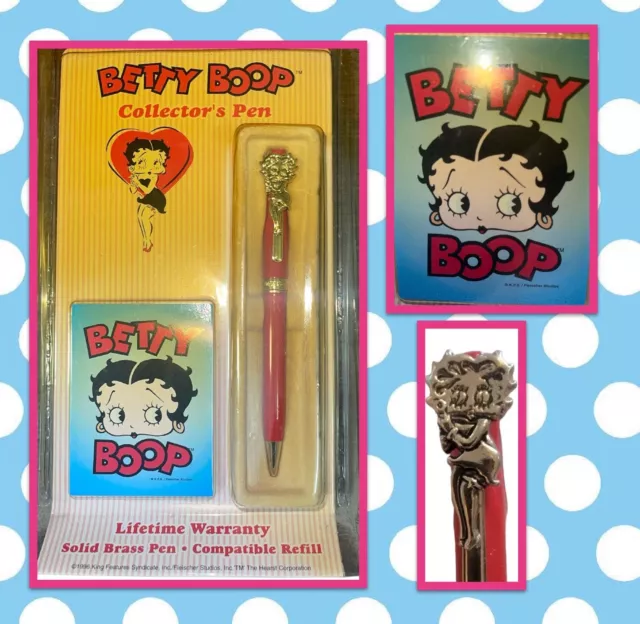NEW!! Betty Boop Vintage 1996 Collectors Solid Brass Ball Point Pen Refillable