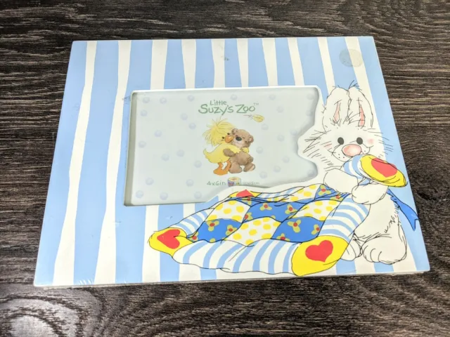 Little Suzy's Zoo Bunny Rabbit holding blanket Picture Frame 4 x 6 sealed