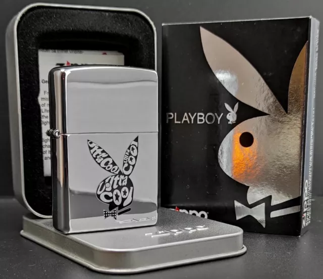 Zippo Lighter, PLAYBOY Black/White Bunny "ULTRA COOL" von 2007 2