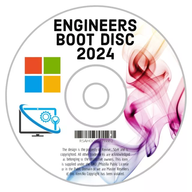 Recovery Repair & Fix Engineers Boot Disc for Windows XP/Vista/7/8/8.1/10