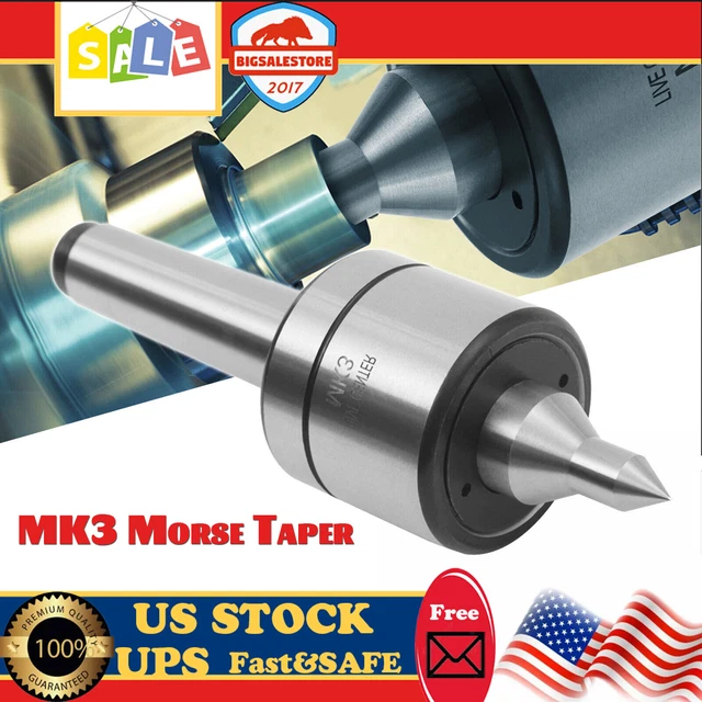 NEW MK3 Live Center Morse Taper 3MK Bearing High-Speed Lathe Medium Duty CNC