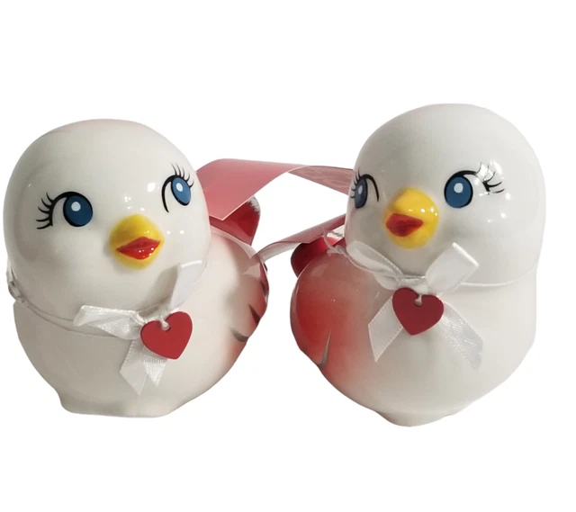 TARGET SPRITZ VALENTINE'S Day Ceramic Love Birds 2024 Red Set of 2 New