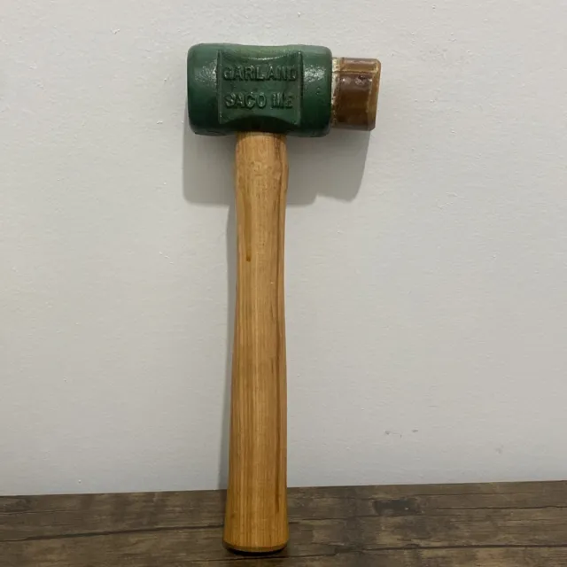 Vintage Garland Saco Maine No. 2 Rawhide Mallet Hammer