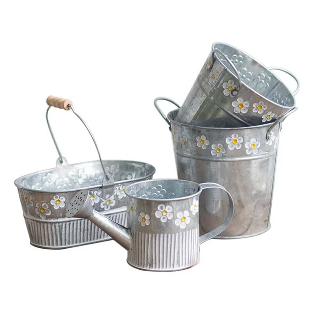 Metall Eisen Garten Balkon Pflanzer Eimer Halter für Hochzeit Haus Erwärmung