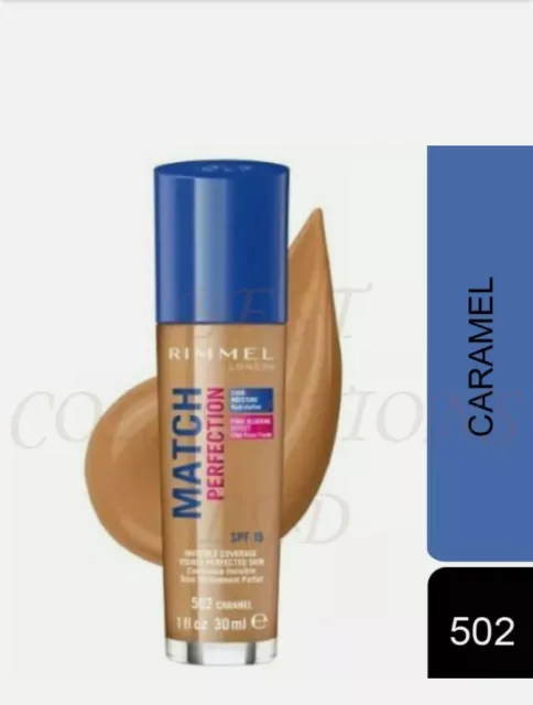 Base Rimmel London Match Perfection SPF15 30 ml caramelo #502