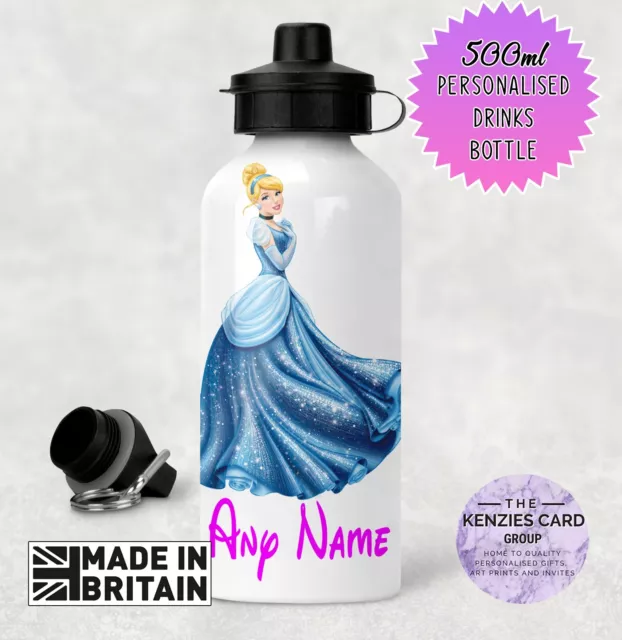 Personalised Disney's Princess Cinderella Kids Sports Drinks Water Bottle v2