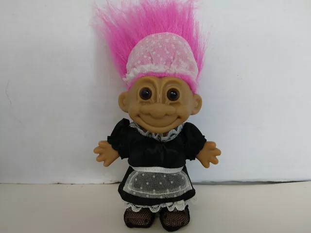 Vintage Russ French Maid/ Housekeeper Troll Doll 5 in excellent condition