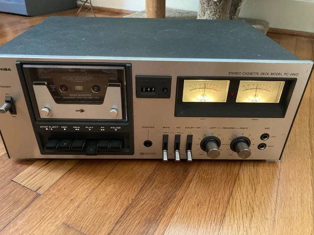 TOSHIBA PC-4020 STEREO Cassette Deck UNTESTED Sold as SPARES/PARTS £39