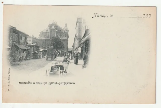 NANCY - Meurthe & Moselle - CPA 54 - le Marché et les commerces - carte 1899