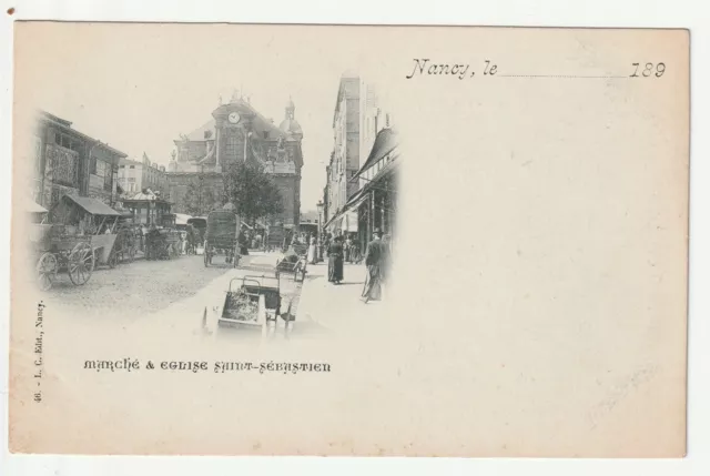 NANCY - Meurthe & Moselle - CPA 54 - le Marché et les commerces - carte 1899