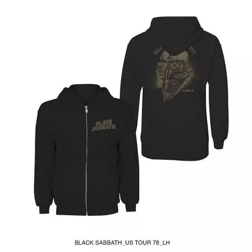 Black Sabbath Zipped Hoodie Tour 1978 Schwarz