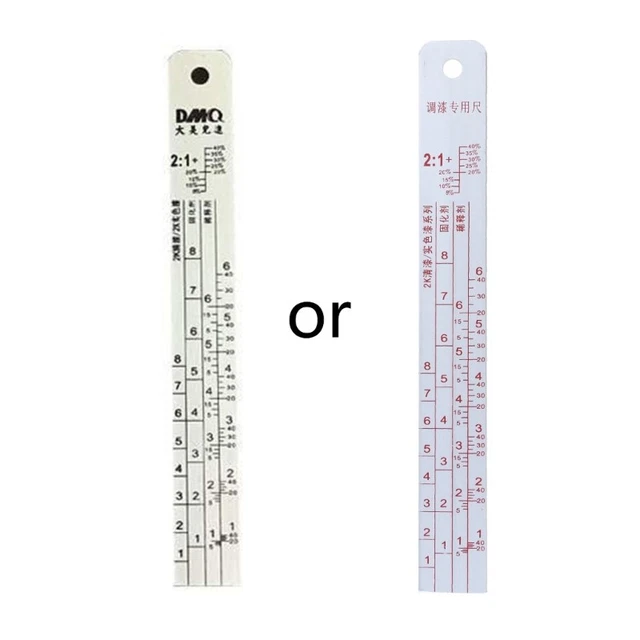 LARGE STAINLESS STEEL Car Paint Mixing Ratio Scale Ruler Corrosion ...