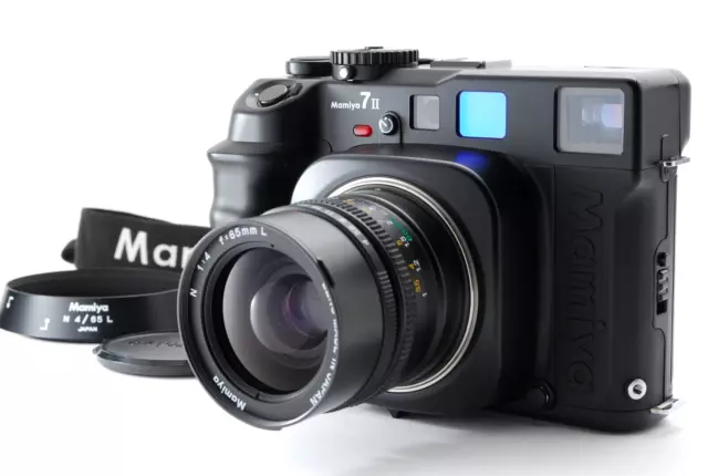 【MINT】Mamiya 7II Black Medium Format Film Camera N 65mm f/4 L From Japan
