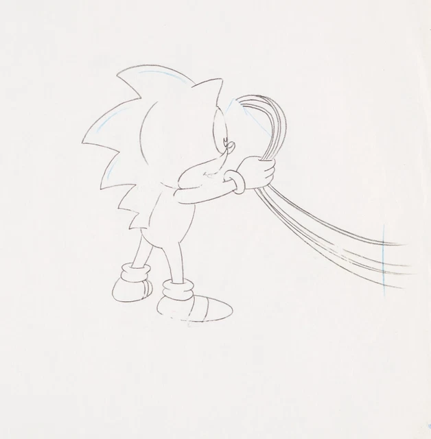 SONIC THE HEDGEHOG Original Animation Production Cel Drawing £26.23 ...