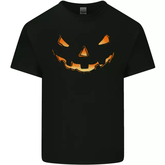 T-shirt top di cotone Halloween Pumpkin Face divertente spaventosa