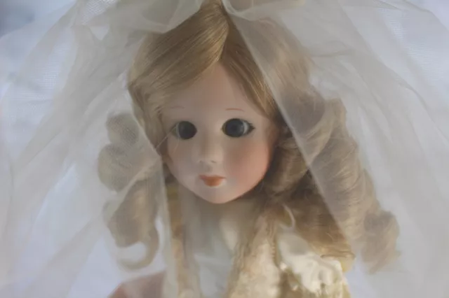 Marjorie Spangler Full Body Porcelain Bride Doll Deborah - Limited Edition-1980 7