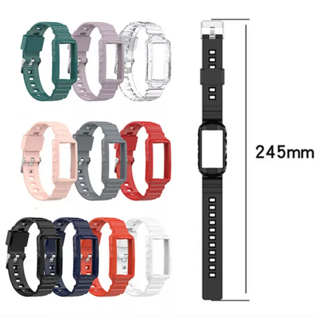 Silikon Armband Strap Wasserdicht Integrierter für Fitbit Charge 5/4/4SE/3/3SE