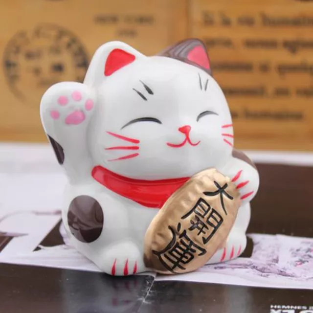 Ceramic Saving Pot Lucky Cat Piggy Bank Piggy Bank Fortune Cat Shaped Money Box