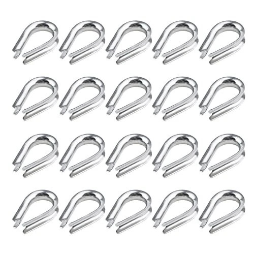 M8 304 Stainless Steel Thimbles for 5/16"/8mm Wire Rope Cable Pack of 20