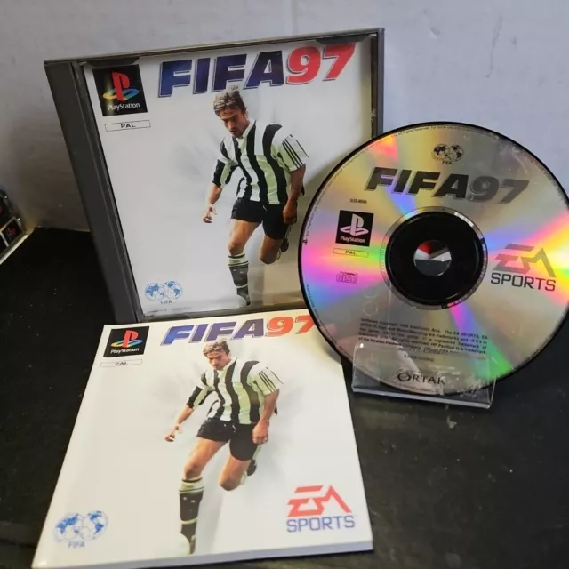 Ea Sports Fifa 97 Sony Playstation 1 Ps1 Psone Complete Pal Black Label Complete