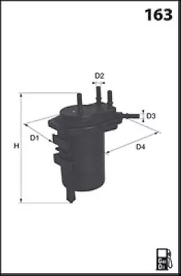 Filtre à carburant LUCAS FILTERS LFDF114 pour NISSAN RENAULT SUZUKI