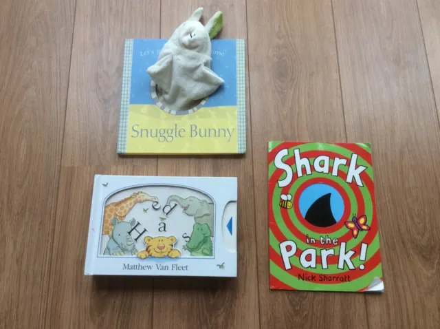 Bundle of 3 kids interactive picture reading books educational early learning