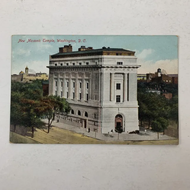 Postcard Washington DC Scottish Rite Masonic Temple Freemason 1910s Unposted