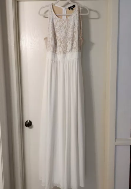 LULU'S FOREVER AND Always White Lace Maxi Dress Medium Wedding Dress ...