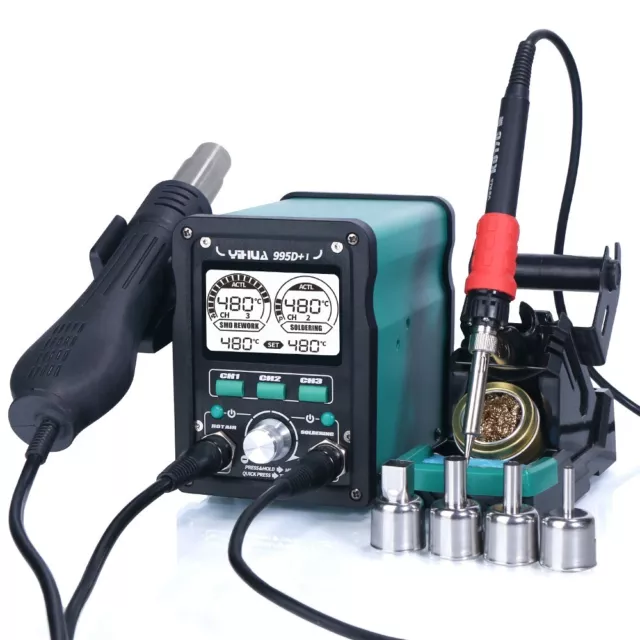 NEWS 995D+I Soldering Station 800W Hot Air Gun 110W Soldering Iron Repair Tools