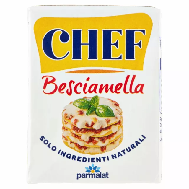 Chef White Sauce Classic Ideal for Pasta Oven Lasagne Parmalat Brick 200 ML