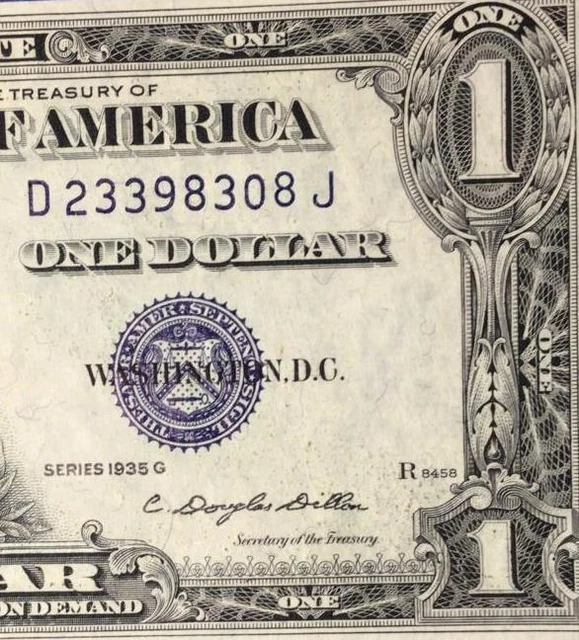 1935G $1 Blue SILVER Certificate Choice Uncirc w/o Motto! X8308! Old US Currency