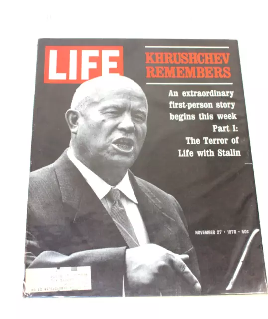 Life Magazine November 27 1970 Khrushchev Remembers (6.5) Fine+ FN+ B&B