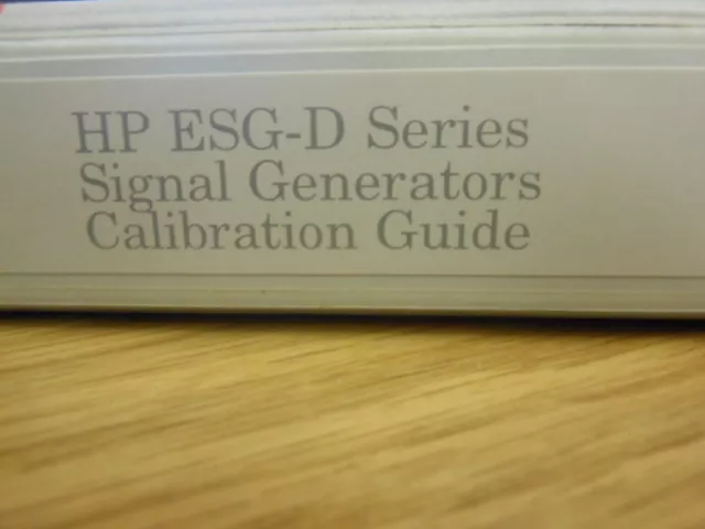 HP/Agilent ESG-D Series Signal Generators Calibration Guide Loc: 523