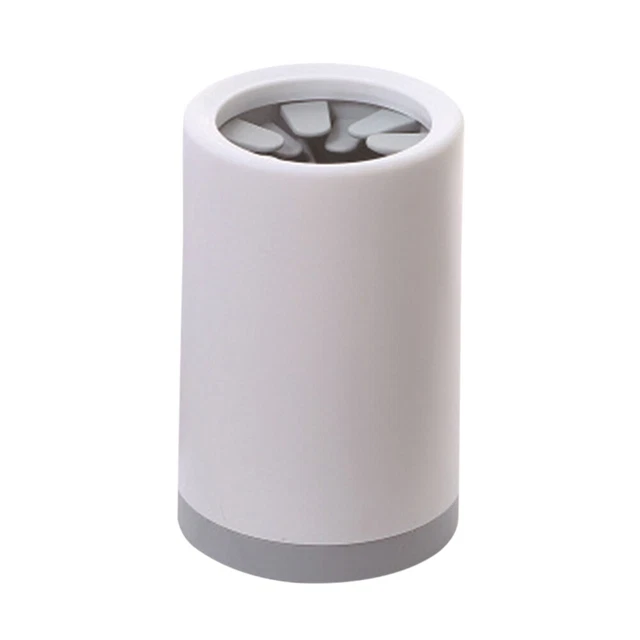 Limpiador de patas para mascotas taza de limpieza de pies gatos perros cepillo limpio patas (gris S)