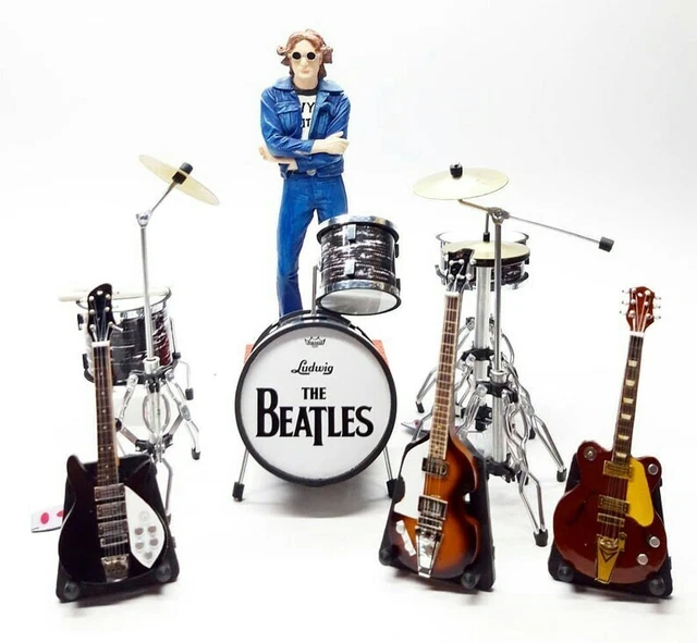 Miniature Drum Set The Beatles 1/12 And Action Figure Exclusive
