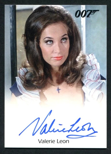 2013 James Bond Autographs & Relics VALERIE LEON as Hotel Receptionist AUTOGRAPH