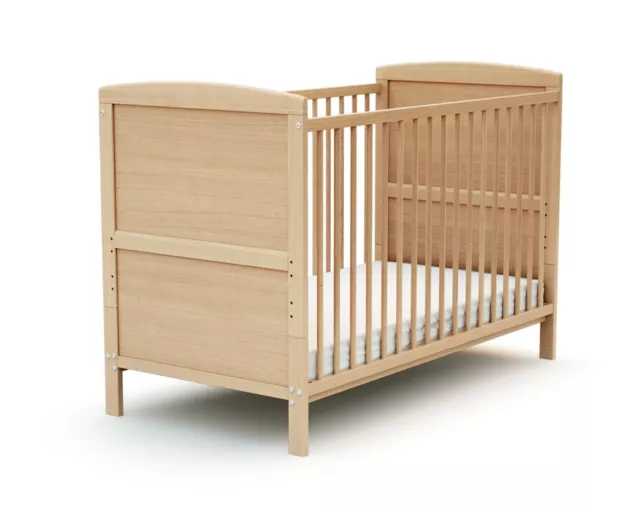 AT4 Ausziehbares Bett 60 x 120 cm Babybetten Kinderzimmer Holz Zubehör SEHR GUT