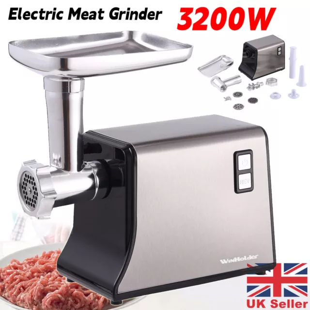 3200W Electric Meat Grinder Mincer Sausage Maker Machine Kitchen Mincing Machine