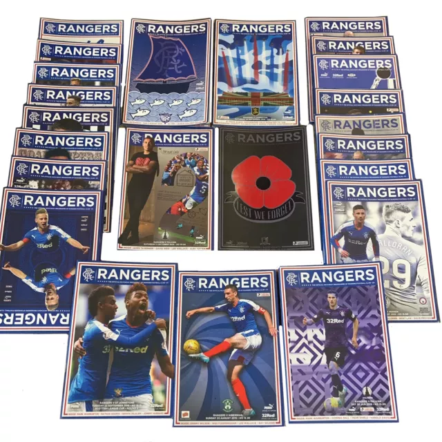 Rangers FC Football Programmes Memorabilia Collection 2015/2016 - pick from list