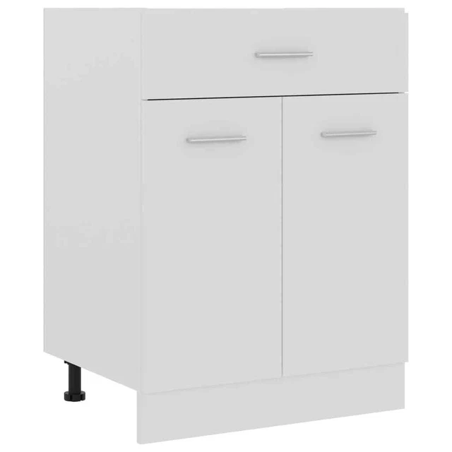 Armoire de plancher à tiroir Blanc 60x46x81,5 cm Aggloméré